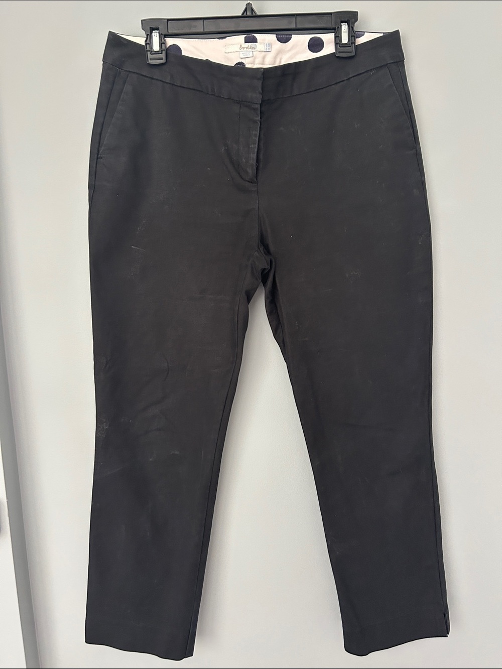Boden Black Cropped Stretch Ankle Pants